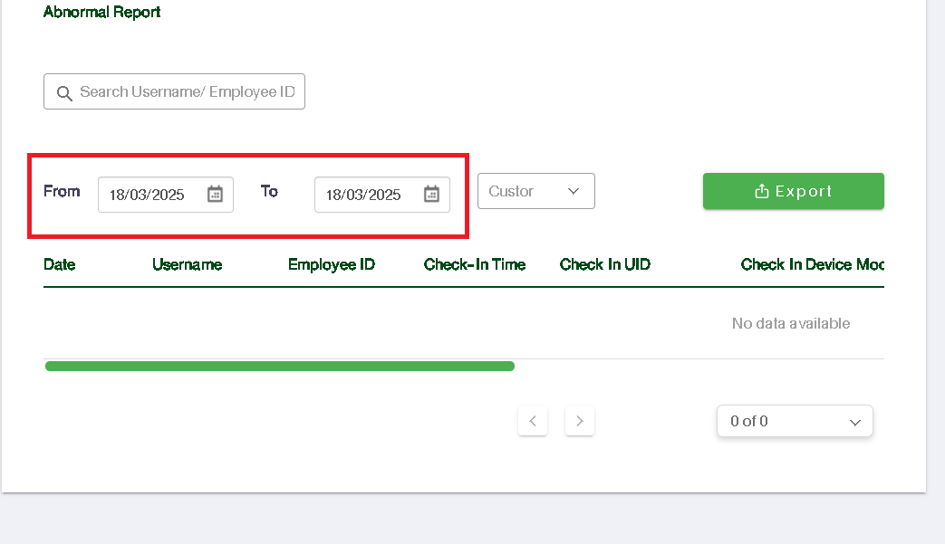 ดูและค้นหารายงาน ตั้งแต่วันที่ถึงช่วง