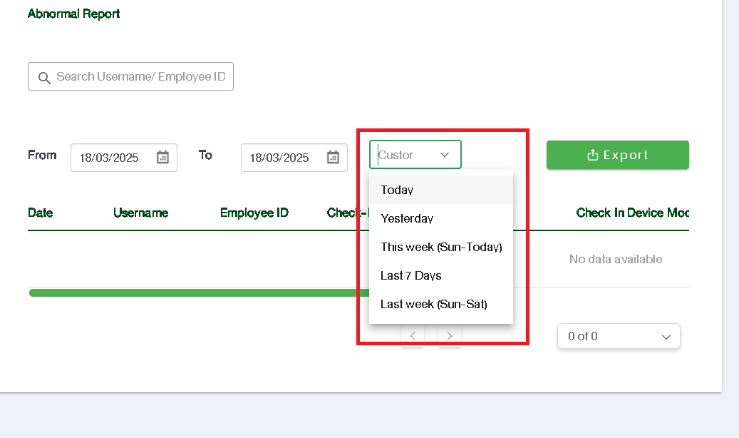 ตัวกรองวันที่ที่กำหนดเอง