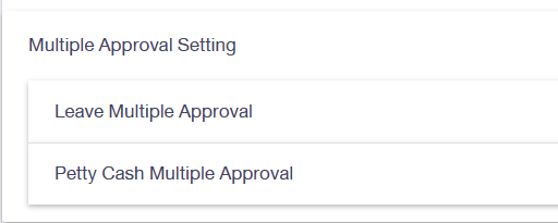 Multiple Approval Settings