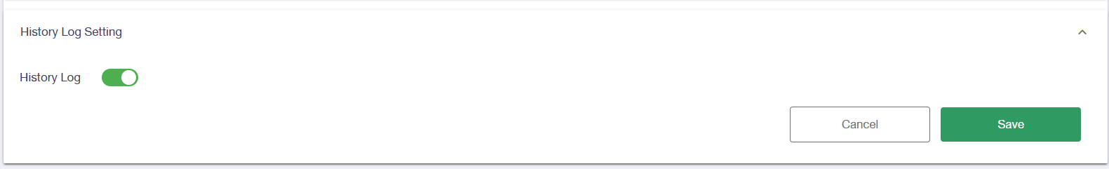 History Log Setting of jarviz