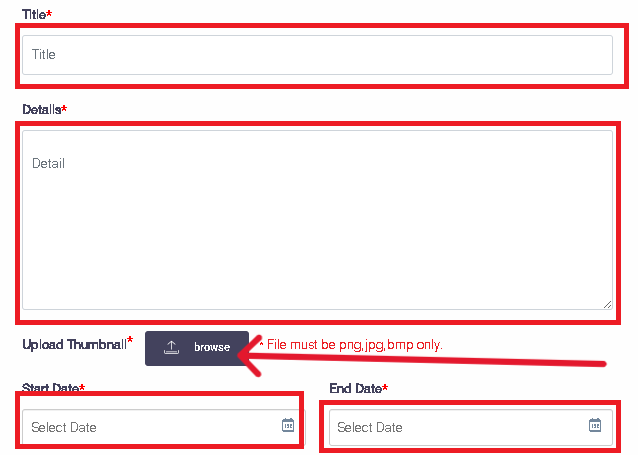 ประกาศ สร้างข้อมูลที่กรอกแล้ว