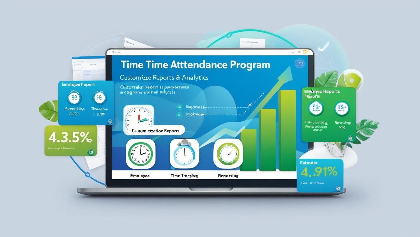 โปรแกรมเข้าออกงาน​ พร้อมรายงานปรับแต่งได้