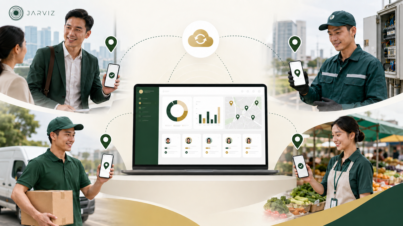 App chấm công GPS cho nhân viên sales kỹ thuật giao hàng và nhân viên thị trường