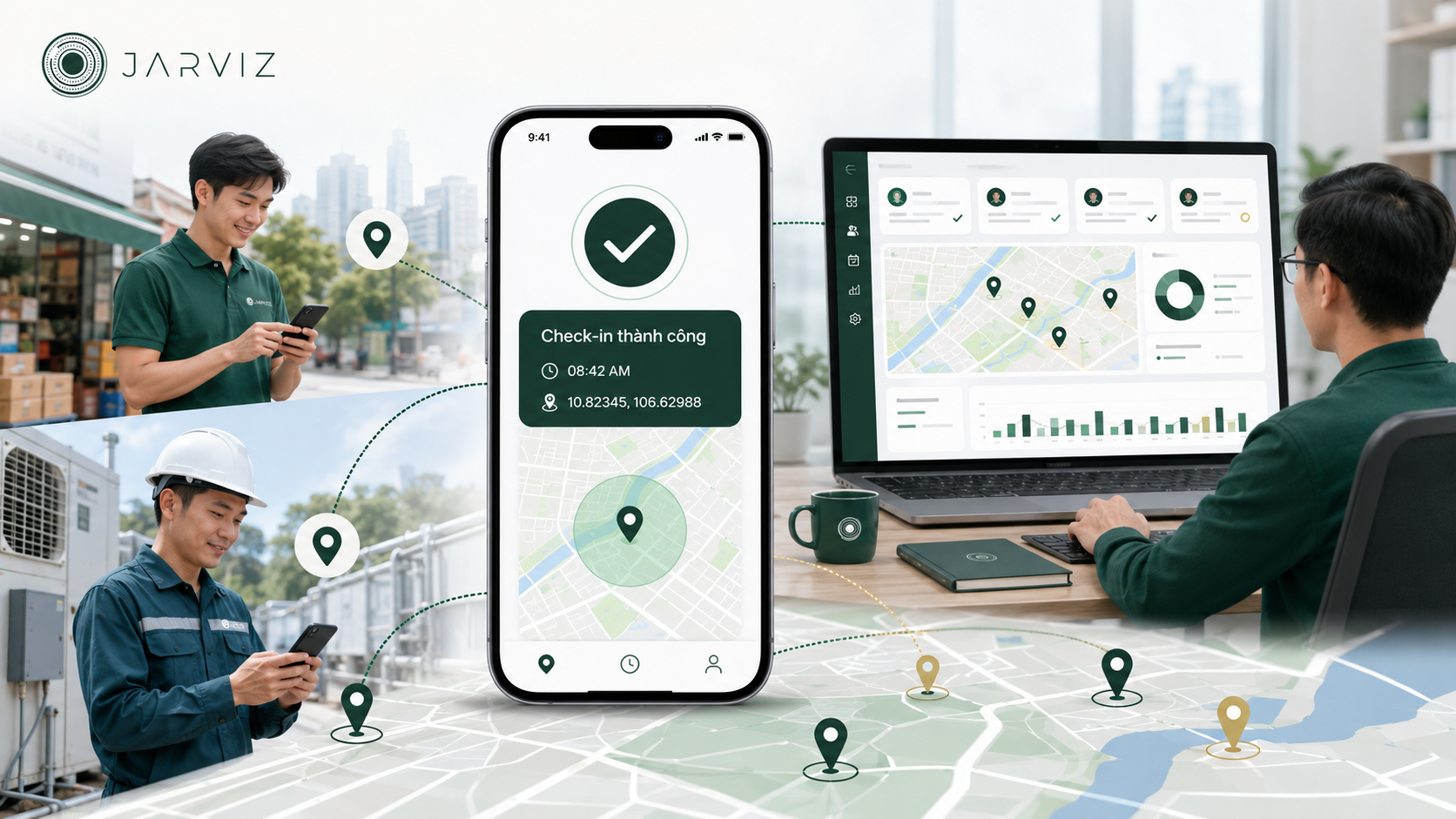 Chấm công GPS giúp doanh nghiệp quản lý nhân viên ngoài văn phòng minh bạch hơn
