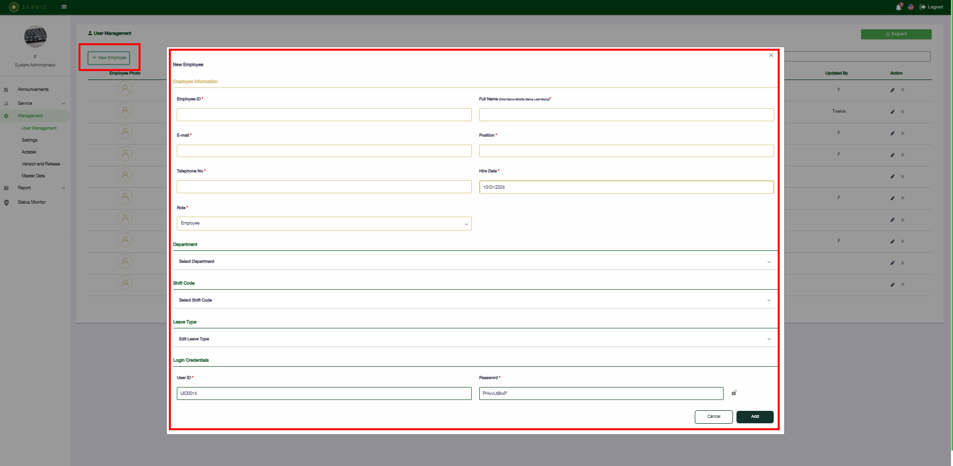 step 4 add new employee