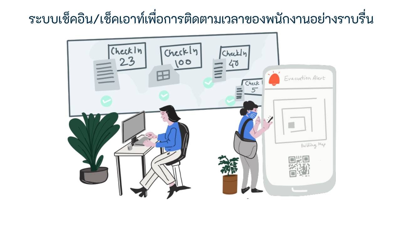 วิธีใช้ โปรแกรมเข้าออกงาน