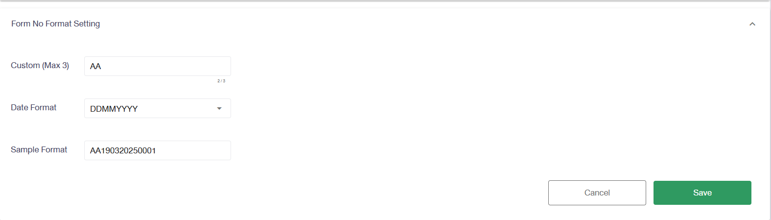 Form No Format Setting การจัดการแดชบอร์ด