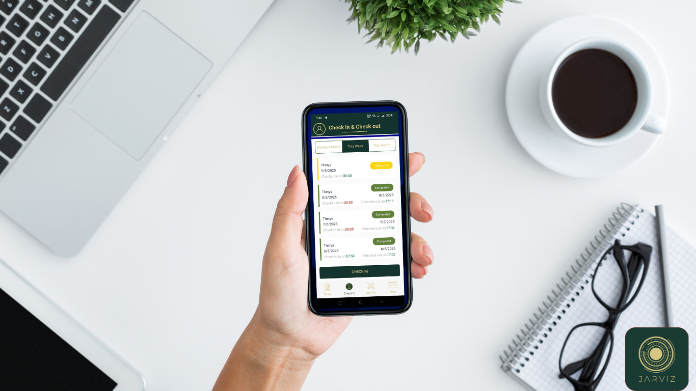 Jarviz - Xu hướng check-in điện thoại trong doanh nghiệp số