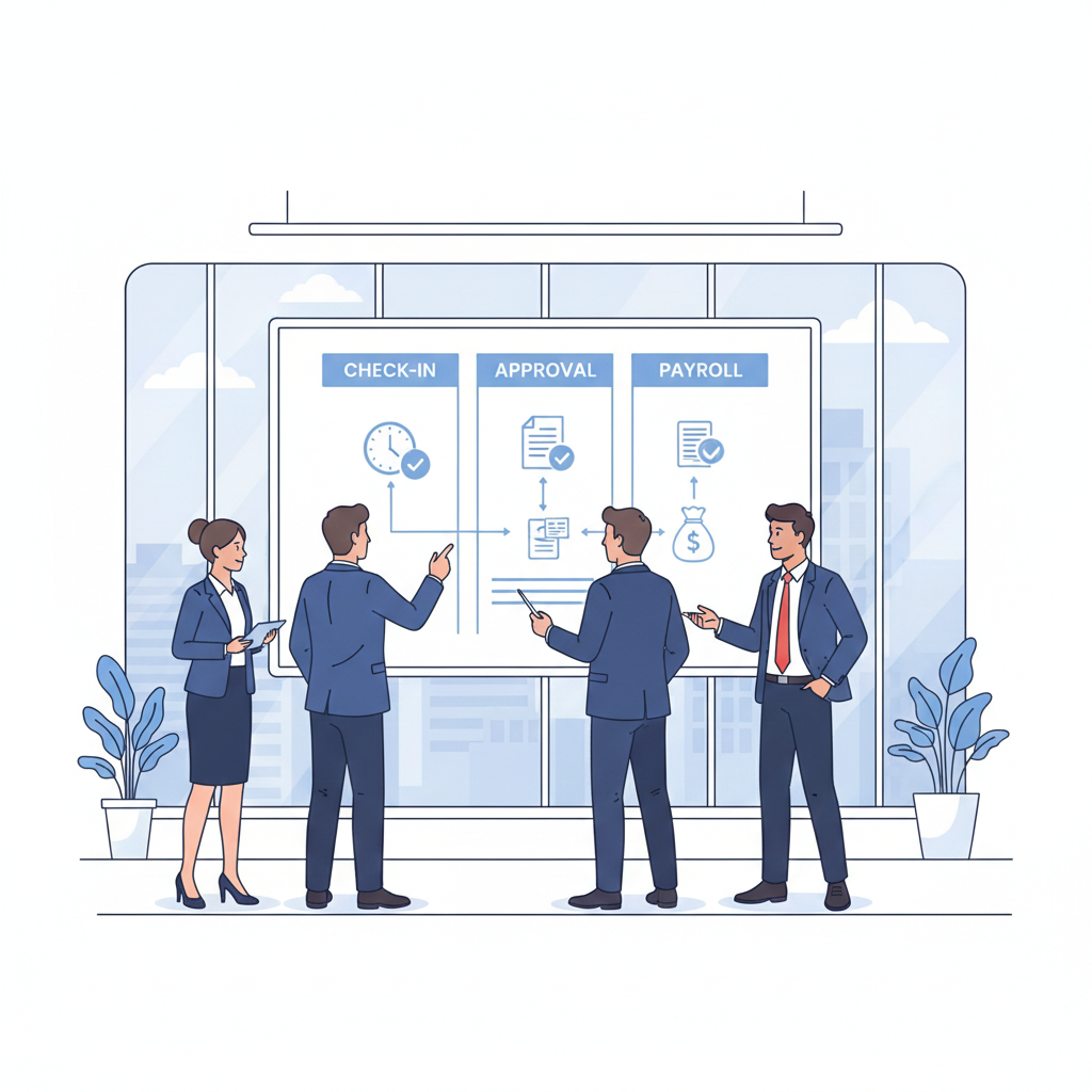 quy trình chấm công